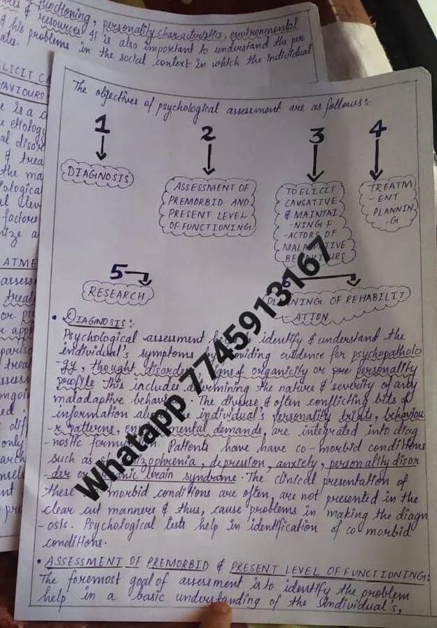 Ignou Handwritten Assignments